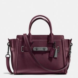 COACH SWAGGER 27 Oxblood Crossbody Satchel